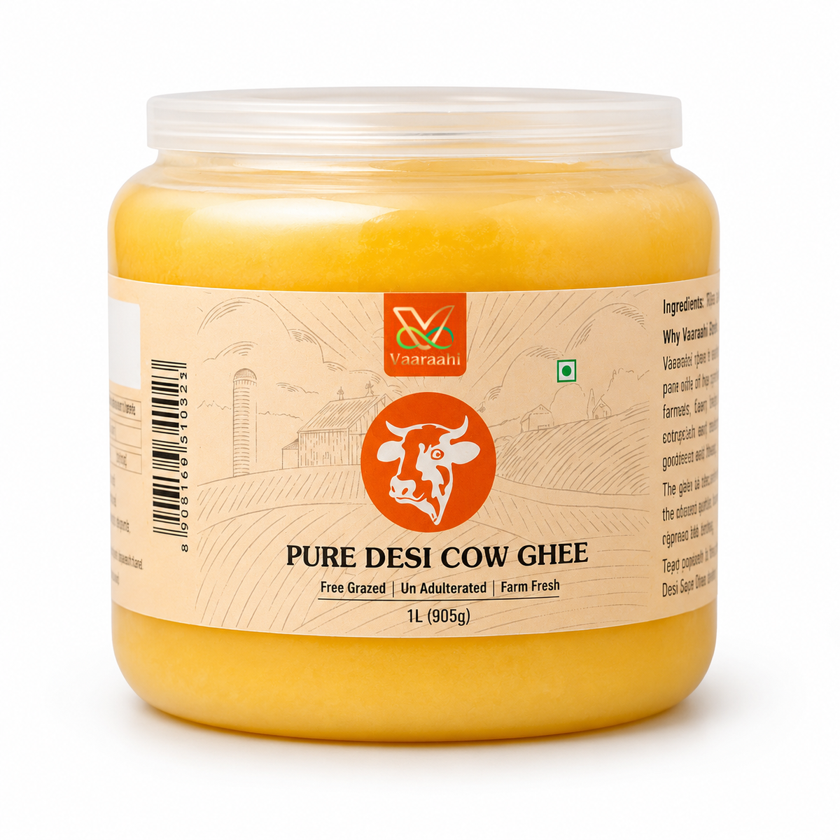 Vaaraahi Pure Desi Cow Ghee 1L jar
