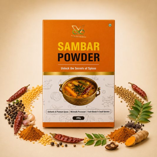 Vaaraahi Sambar Powder 200g with traditional sambar and spices
